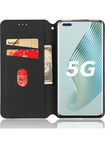 Honor Için Magic5 Pro Deri Deri Kılıfı Baskılı Rhombus Desen Cüzdan Stand Koruyucu Telefon Kapağı (Yurt Dışından) fiyatları