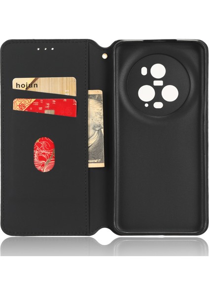 Honor Için Magic5 Pro Deri Deri Kılıfı Baskılı Rhombus Desen Cüzdan Stand Koruyucu Telefon Kapağı (Yurt Dışından) modelleri