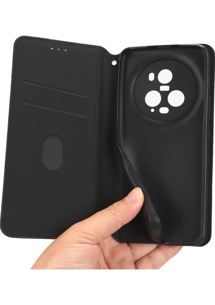 Honor Için Magic5 Pro Deri Deri Kılıfı Baskılı Rhombus Desen Cüzdan Stand Koruyucu Telefon Kapağı (Yurt Dışından) fırsatları