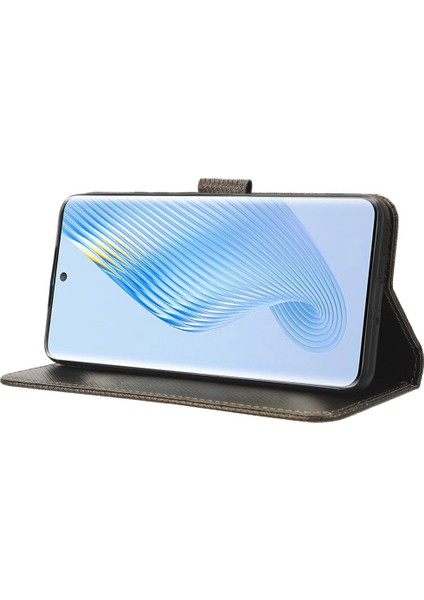 Honor Için Magic5 5g Elmas Texture Pu Deri Dal Damla Geçirmez Telefon Kılıfı Katlama Stand Cüzdan Kapağı (Yurt Dışından) modelleri
