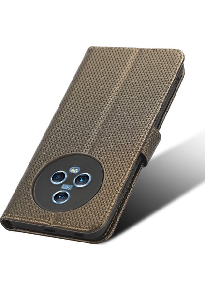 Honor Için Magic5 5g Elmas Texture Pu Deri Dal Damla Geçirmez Telefon Kılıfı Katlama Stand Cüzdan Kapağı (Yurt Dışından) fırsatları