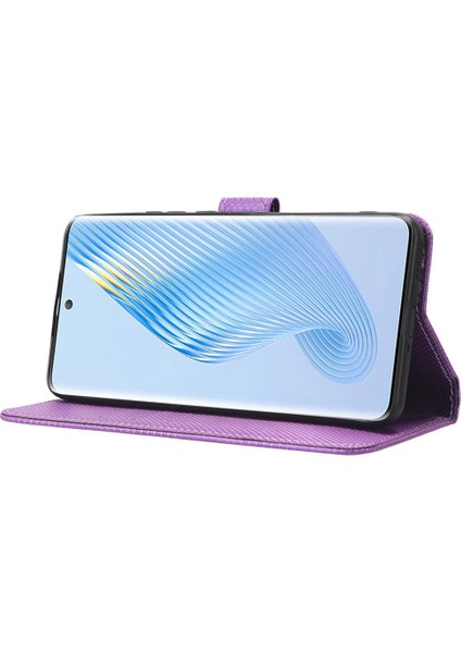 Honor Için Magic5 5g Elmas Texture Pu Deri Dal Damla Geçirmez Telefon Kılıfı Katlama Stand Cüzdan Kapağı (Yurt Dışından) fırsatları