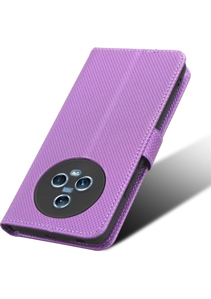 Honor Için Magic5 5g Elmas Texture Pu Deri Dal Damla Geçirmez Telefon Kılıfı Katlama Stand Cüzdan Kapağı (Yurt Dışından) indirimleri