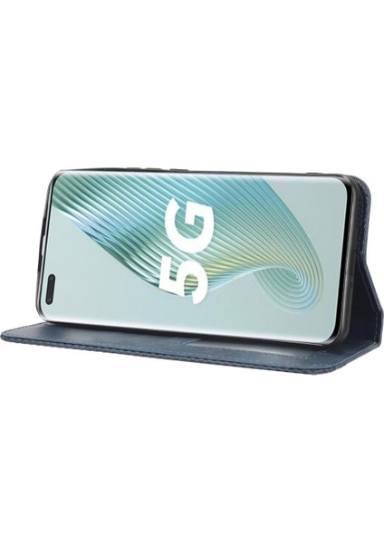 Honor Magic5 Pro 5g Pu Deri Cüzdan Retro Telefon Kılıfı Manyetik Emilim Flip Stand Kapağı (Yurt Dışından)