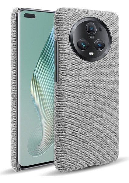Honor Magic5 Pro Cep Telefonu Kılıfı Düz ​​renk Şok Geçirmez Sabit Pc+Bez Telefon Geri Kapak (Yurt Dışından)