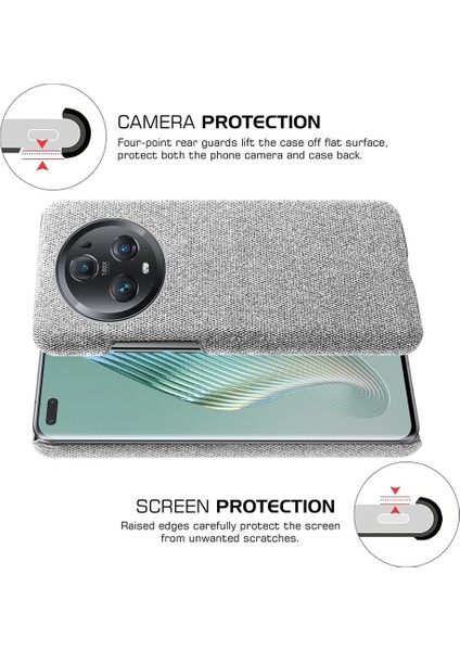 Honor Magic5 Pro Cep Telefonu Kılıfı Düz ​​renk Şok Geçirmez Sabit Pc+Bez Telefon Geri Kapak (Yurt Dışından) fırsatları