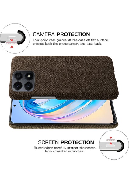 Honor X8A 4g Düz Renkli Cep Telefonu Kılıf Önleme Önleyici Sert Pc+Bez Telefon Geri Kapak (Yurt Dışından) fırsatları