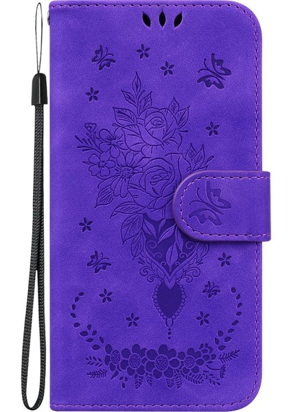 Onur Için X7A 5g Pu Deri Telefon Kılıfı Gül Kelebek Basılı Stand Flip Cüzdan Kapağı Kayış (Yurt Dışından) fırsatları