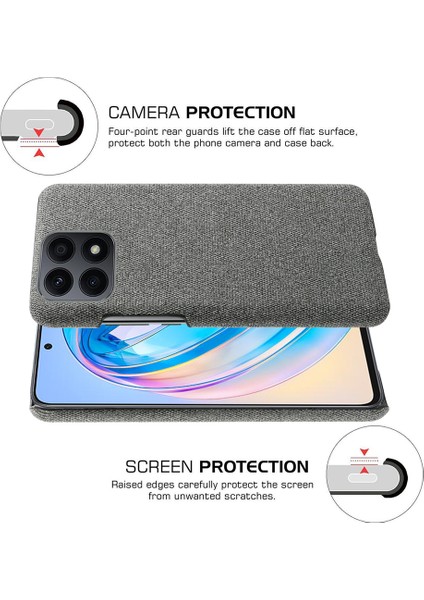 Honor X8A 4g Düz Renkli Cep Telefonu Kılıf Önleme Önleyici Sert Pc+Bez Telefon Geri Kapak (Yurt Dışından) fırsatları