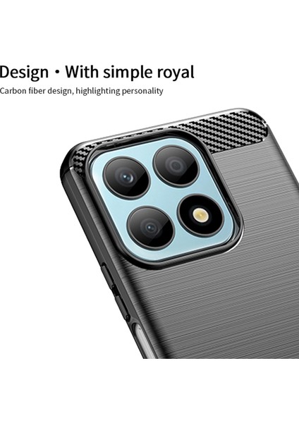 Onur X8A 4g Tpu Için Koruyucu Kasa Karbon Fiber Fırçalanmış Telefon Kabuğu (Yurt Dışından) modelleri