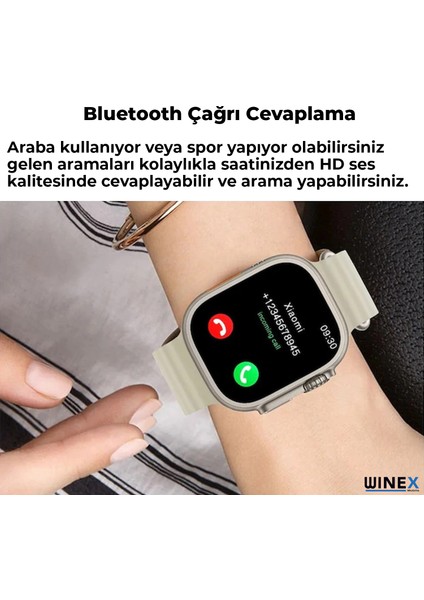 2024 Watch 8 Pro Max Amoled Ekran Android İos Uyumlu Akıllı Saat Turuncu