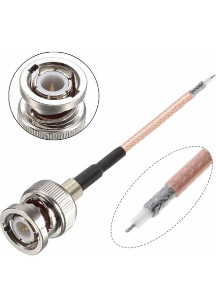 50CM RG316 Bnc Erkek Erkek Kablo 50OHM Koaksiyel Uzatma Bağlantı Kablosu fırsatları