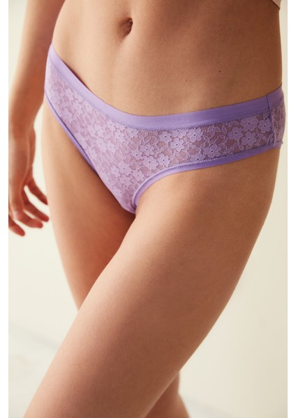 Lila Dream Dantelli Slip Külot