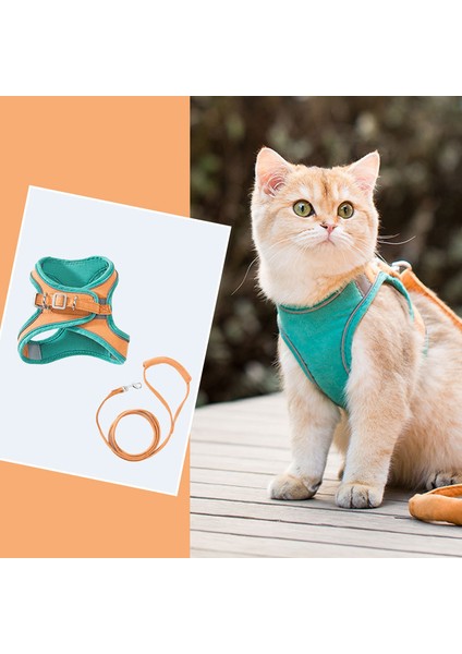 Kedi Tasma Yelek Tarzı Yansıtıcı Göğüs Kemeri Ayrılmayı Önleyici Evcil Hayvan Tasması (Yurt Dışından)