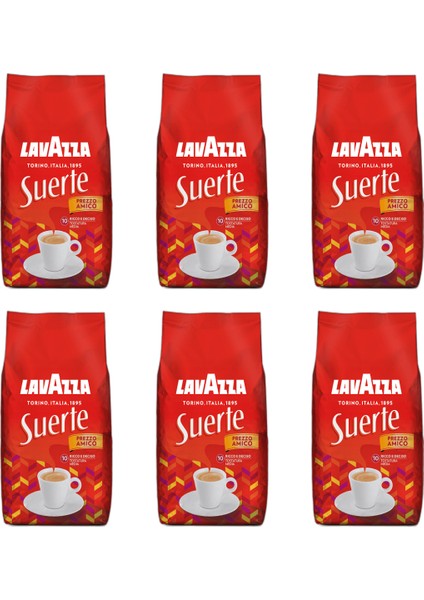 Suerte Çekirdek Kahve - 1 Koli - 1kg x 6 Adet