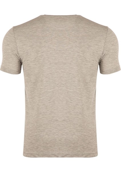 Büyük Beden %100 Pamuk Bisiklet Yaka Kısa Kollu Basic Penye T-Shirt-PE36102TY22
