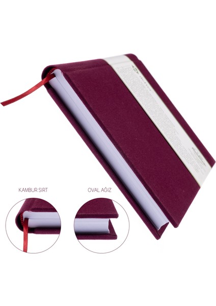 Bi Defter Çizgisiz Defter – Viskon Kumaş Ciltleme, %100 El Yapımı El Dikişi (Iplik Dikiş) “benzersiz Ürün” A/4