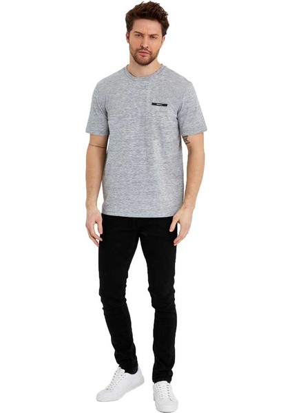 Erkek Basic Baskısız Logolu Kısa Kol Tişört