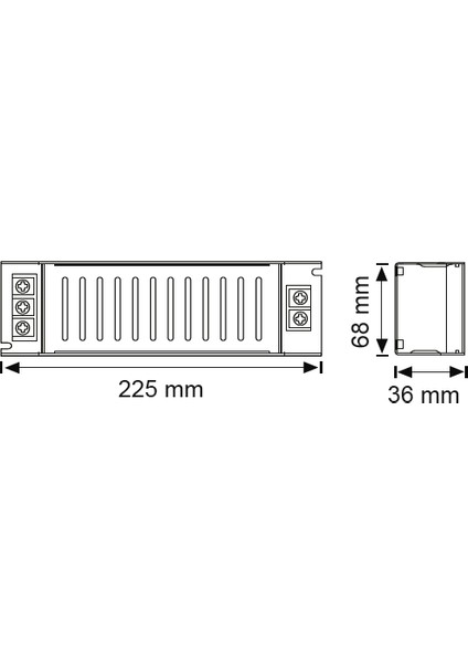 Light 8.5A 90W 12V Slim Fansız Şerit LED Trafosu