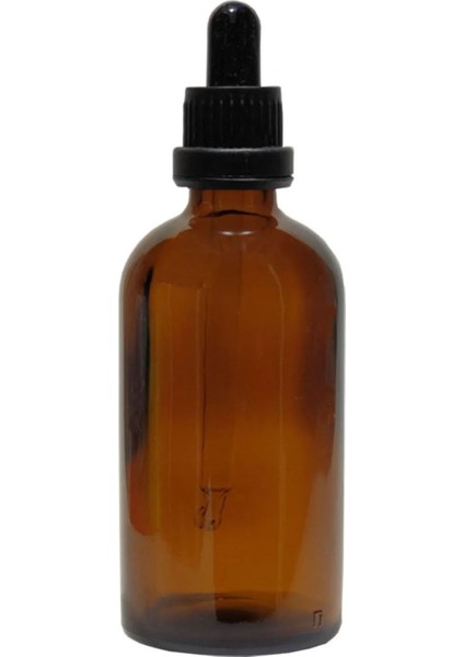 Amber Cam Şişe 100 ml Cam Damlalıklı 50 Adet