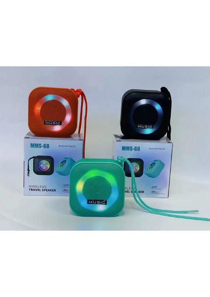 Lityum Pil Kablosuz Bluetooth Hoparlör,uzun Ömürlü Şarjlı Işıklı Mini Kablosuz Hoparlör