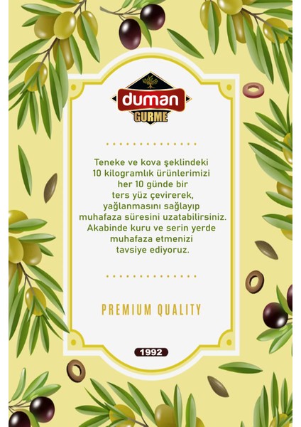 Duman Gurme Kahvaltılık Gemlik Siyah Zeytin 200 gr 30 Adet