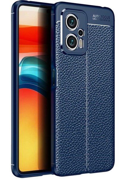 Xiaomi Poco X4 Gt Kılıf Deri Desenli Kamera Korumalı Silikon