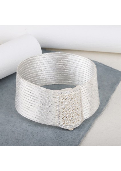 Kadın Gümüş Prenses Toka 15 Sıra Trabzon Hasır Bileklik fiyatları