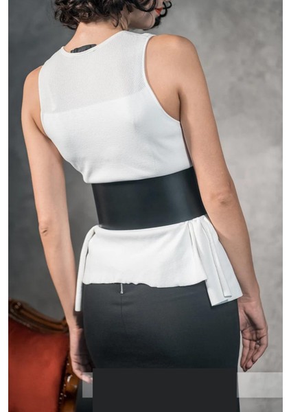 Korse Kemer Deri Aksesuar - Siyah - Tek Ebat