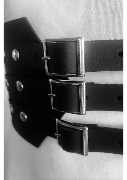 Korse Kemer Deri Aksesuar - Siyah - Tek Ebat