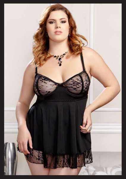 Sınırsız Market Kadın Büyük Beden Seksi Fantezi Yeni Model Erotik Gecelik - Beyaz - 2xl