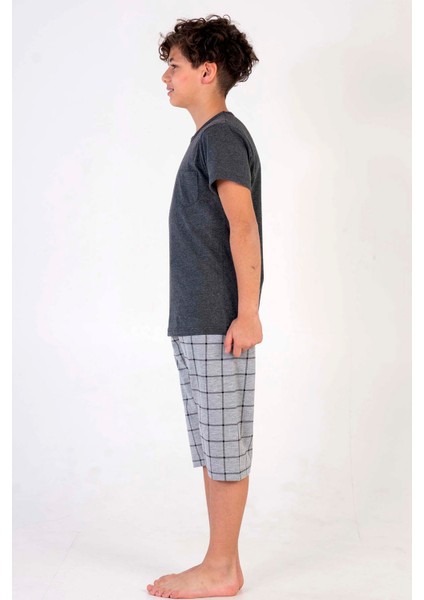 Erkek Çocuk Kısa Kol Kaprili Pijama Takım
