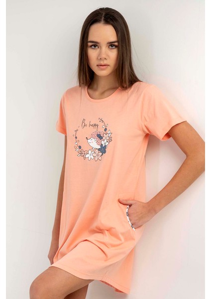 Pamuklu Kadın Kısa Kol Gecelik fiyatları