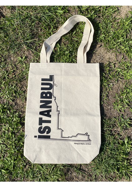 Istanbul Kızkulesi Tek Taraf Baskılı Kanvas Bez Çanta 32×40 cm fiyatları