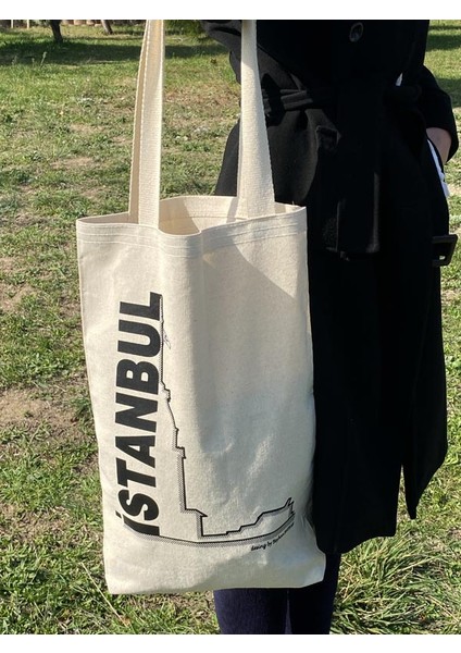 Istanbul Kızkulesi Tek Taraf Baskılı Kanvas Bez Çanta 32×40 cm modelleri
