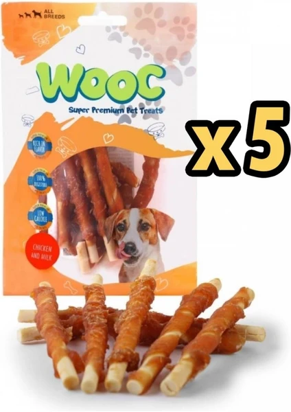 Tavuk Sargılı Sütlü Stick Köpek Ödülü 80 gr x 5 Adet