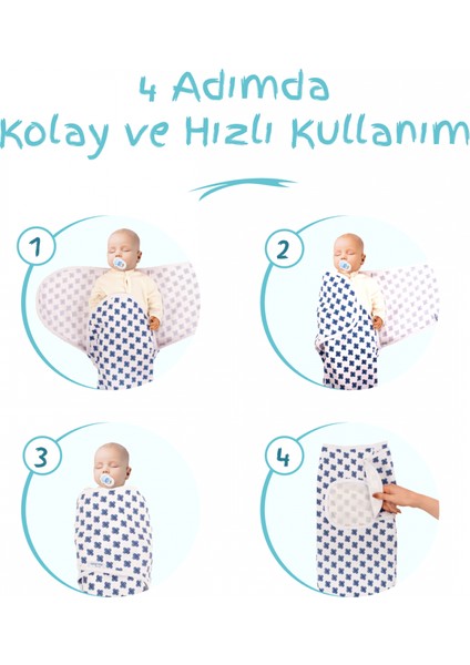 Sevi Bebe Yeni Sezon 0-3 Ay Desenli %100 Pamuklu Interlok Bebe Kundak - Mommyslab Mağaza