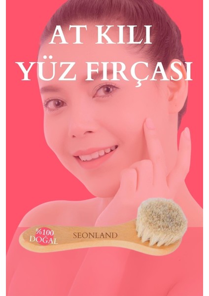 2'li Set Doğal Masaj Aleti Seti Vücut ve Yüz At Kılı Yüz Fırçası Ahşap Masaj Aleti