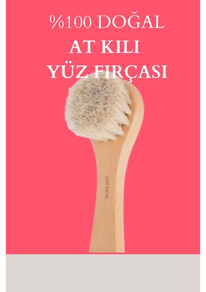 2'li Set Doğal Masaj Aleti Seti Vücut ve Yüz At Kılı Yüz Fırçası Ahşap Masaj Aleti