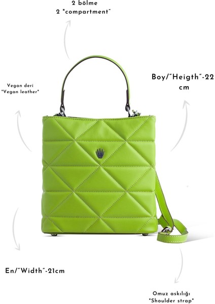 Chorlotte Kadın Omuz Çantası Lıght Green fırsatları