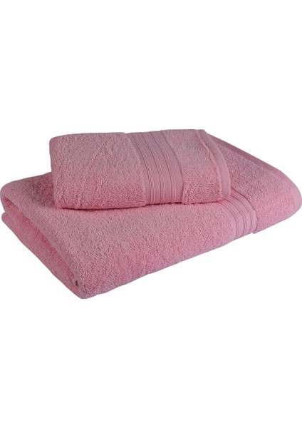 Armürlü Fitilli Havlu 2'li Pembe 50X90