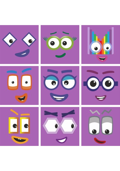 Number Blocks Matematik Eğitici Birim Küp Snapcubes /61-70 Sticker 18 Pcs fiyatları