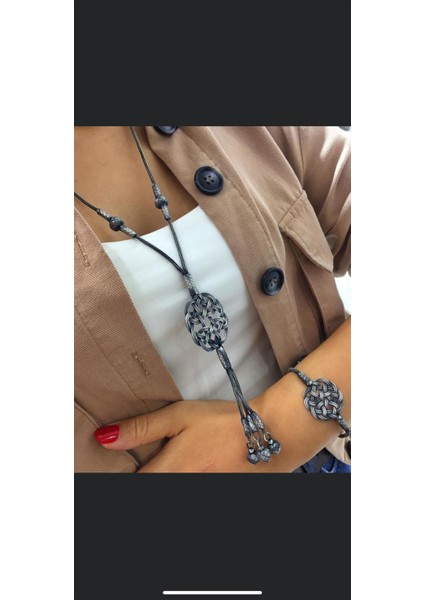 Kadın Gümüş Oksitli Kazaziye Set