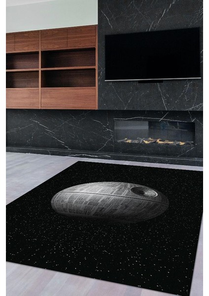 Death Star Dokuma Tabanlı Yıkanabilir Kaymaz Star Wars Film Halısı