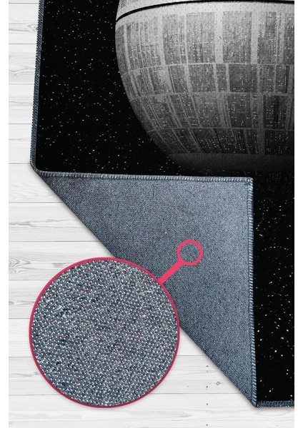 Death Star Dokuma Tabanlı Yıkanabilir Kaymaz Star Wars Film Halısı modelleri