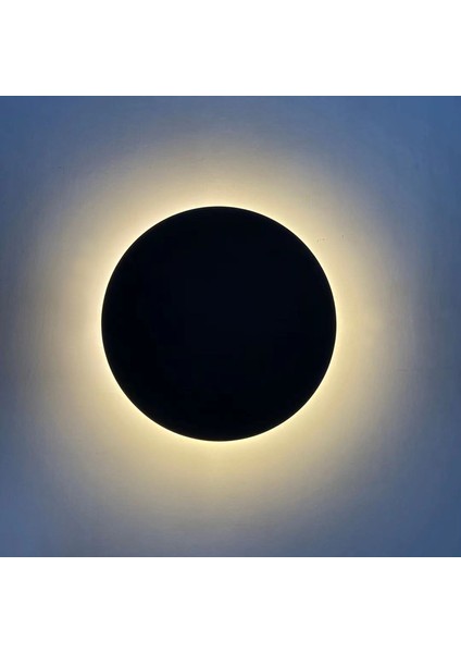 Modern Aydınlatma Ahşap Yuvarlak Dekoratif LED Aplik Işık Renk Ayarlanabilir 12W IP65