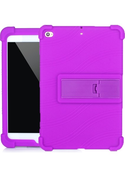 Görünmez Braketi ile Tablet Pc Silikon Koruyucu Kılıf Mor (Yurt Dışından)