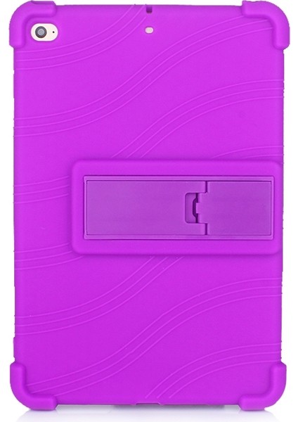 Görünmez Braketi ile Tablet Pc Silikon Koruyucu Kılıf Mor (Yurt Dışından)
