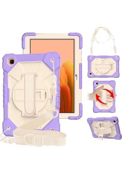 Samsung Galaxy Tab A7 T500 / T505 Kılıfı Lotus Root Purple Beige (Yurt Dışından)