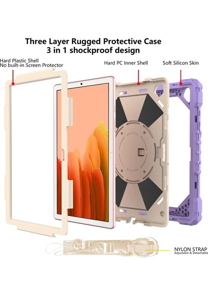 Samsung Galaxy Tab A7 T500 / T505 Kılıfı Lotus Root Purple Beige (Yurt Dışından) fırsatları